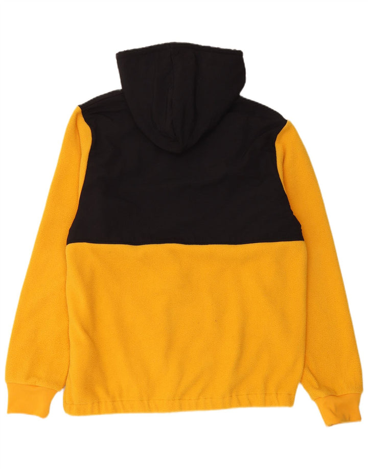 Fila Mens Graphic Hooded Fleece Jumper Médio Amarelo Poliéster Colorblock