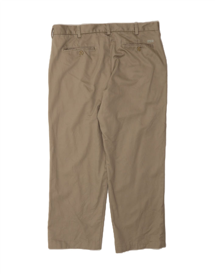 IZOD Mens Straight Chino Trousers W38 L30 Brown Cotton Vintage Izod and Second-Hand Izod from Messina Hembry 
