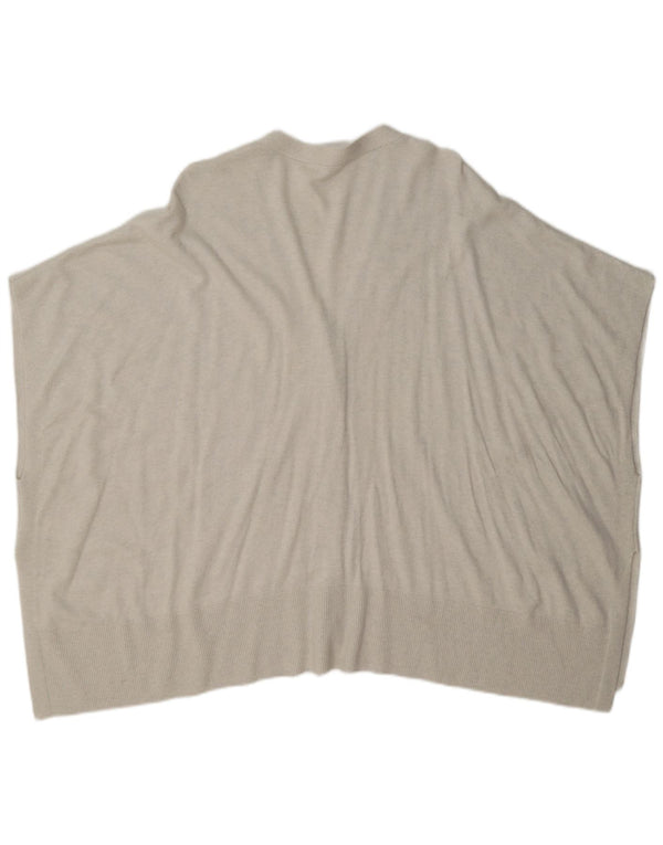 Suéter cardigã feminino grande sem mangas White Label Reino Unido 14 médio