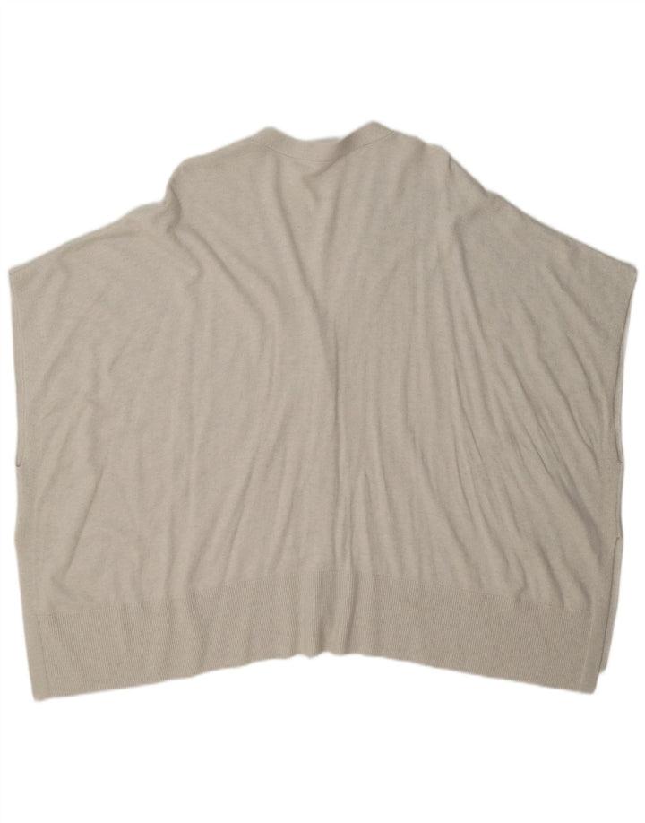 Suéter cardigã feminino grande sem mangas White Label Reino Unido 14 médio