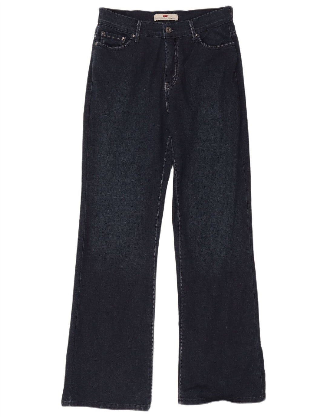 Calça jeans feminina Levi's 512 Bootcut US 12 grande W30 L31 azul marinho