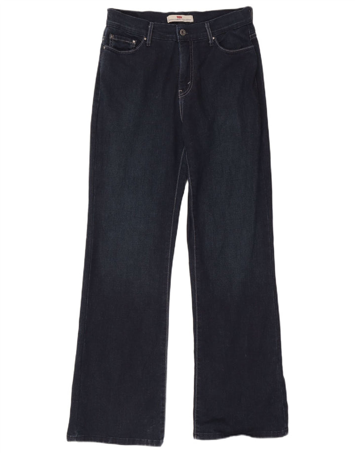 Calça jeans feminina Levi's 512 Bootcut US 12 grande W30 L31 azul marinho