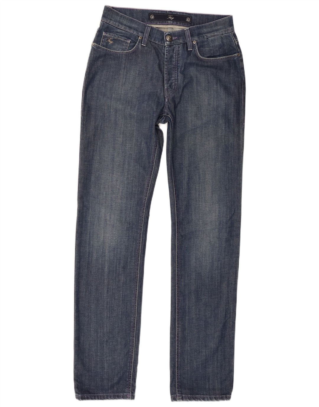 Fay Mens Slim Jeans W34 L33 Azul Algodão
