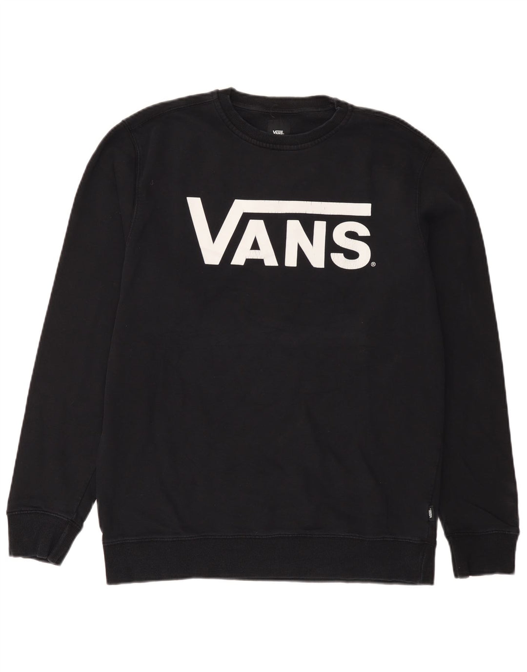 Vans Mens Graphic Moletom Jumper Grande Preto