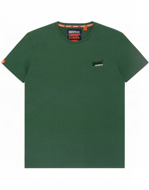 Camiseta masculina Superdry Top grande algodão verde