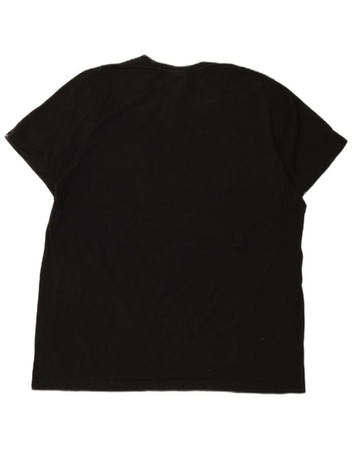 Adidas Mens Graphic T-Shirt Top Médio Algodão Preto