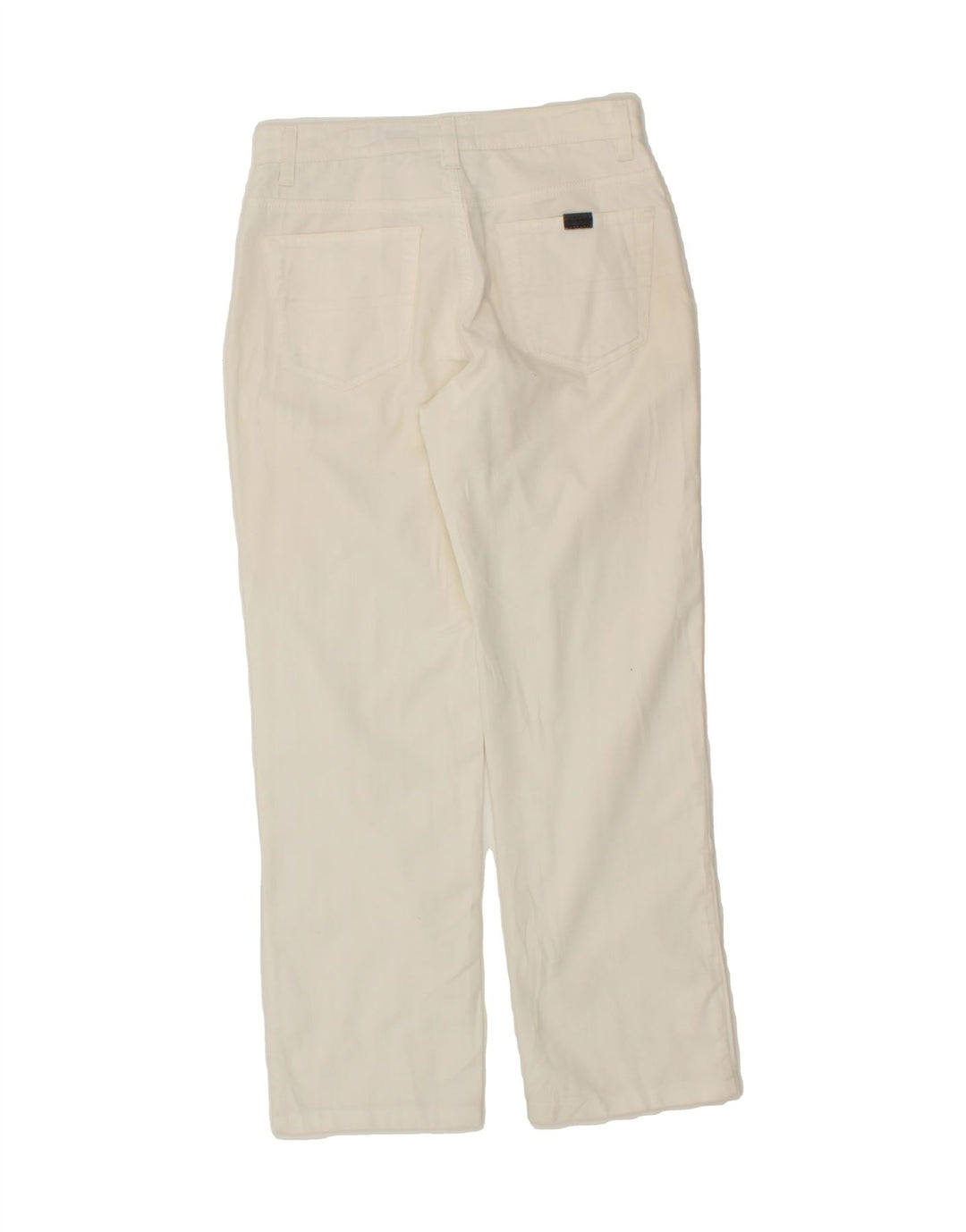 TRUSSARDI Womens Straight Cropped Trousers W24 L25 White Cotton Vintage Trussardi and Second-Hand Trussardi from Messina Hembry 