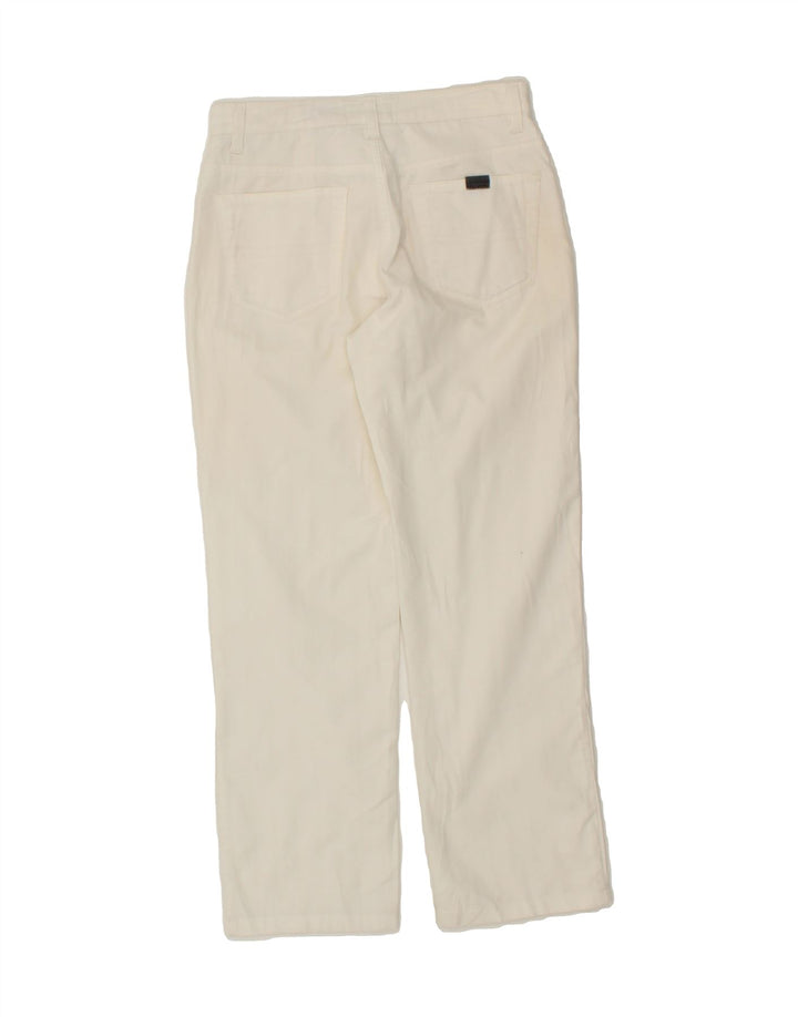 TRUSSARDI Womens Straight Cropped Trousers W24 L25 White Cotton Vintage Trussardi and Second-Hand Trussardi from Messina Hembry 