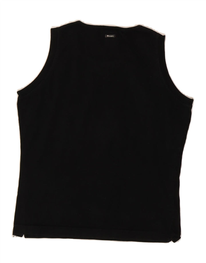 CHAMPION Womens Vest Top UK 18 XL Black Cotton Vintage Champion and Second-Hand Champion from Messina Hembry 