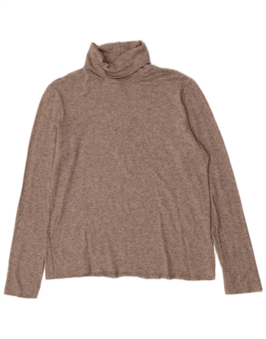 Zara Blusa feminina com gola redonda Top UK 18 XL Marrom