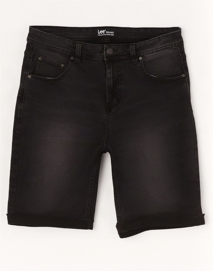 Shorts jeans masculino Lee W32 algodão preto médio