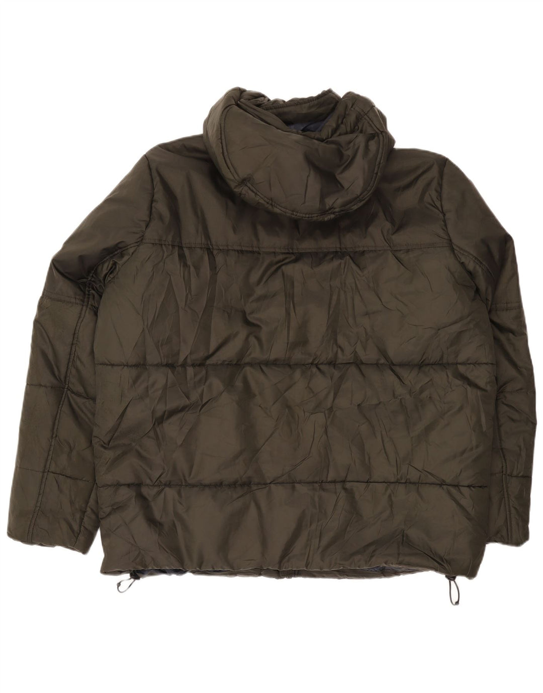 Jaqueta masculina acolchoada com capuz G-Star UK 42 XL poliéster cáqui