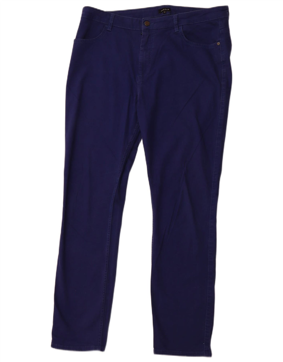 Calça jeans feminina cintura alta JAEGER UK 16 grande W36 L31 algodão azul