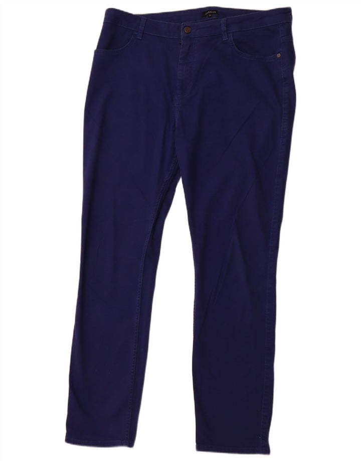 Calça jeans feminina cintura alta JAEGER UK 16 grande W36 L31 algodão azul