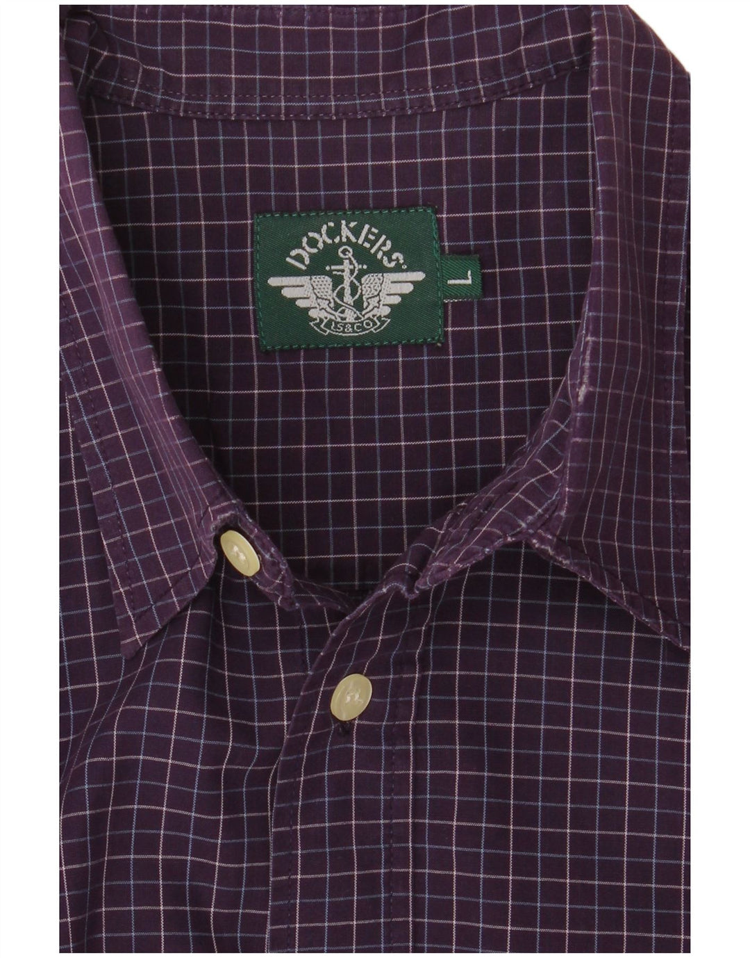Camisa xadrez masculina Dockers grande xadrez roxo