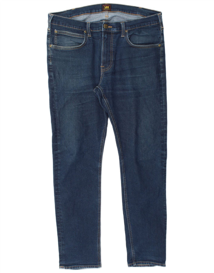LEE Masculino Luke Slim Jeans W36 L30 Azul Marinho Algodão
