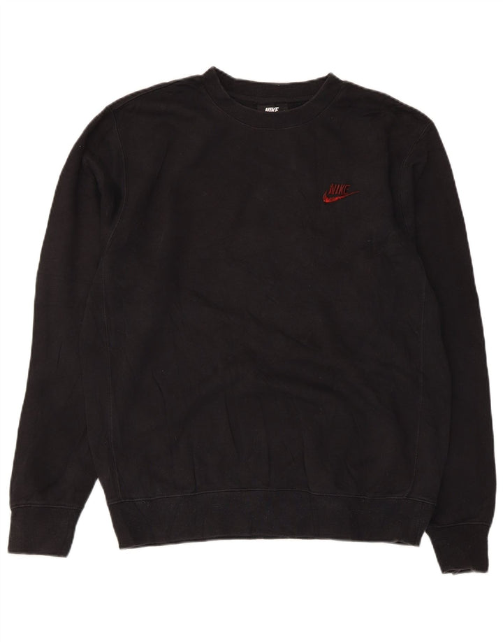 Nike moletom masculino jumper pequeno algodão preto