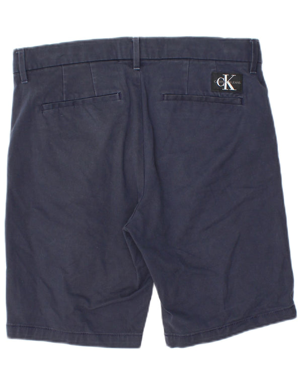 Calvin Klein Mens Chino Shorts W30 Médio Algodão Azul Marinho