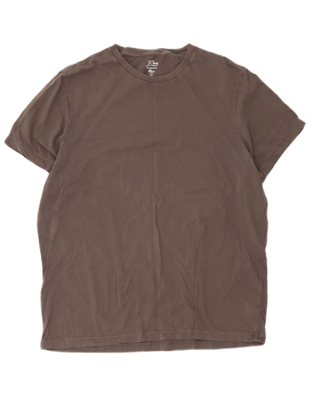 J. Crew Camiseta masculina quebrada em algodão XL cinza