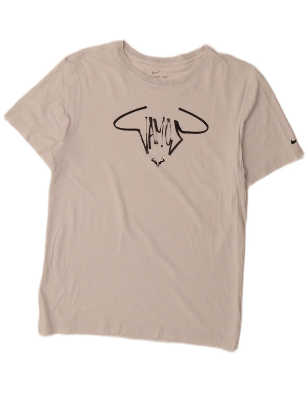 Camiseta Nike Masculina Dri Fit Graphic Top Pequeno Branco