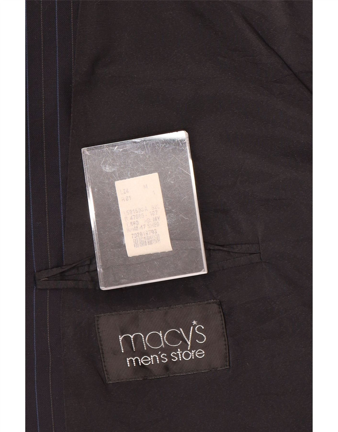 Jaqueta blazer masculina de 2 botões RALPH LAUREN IT 52 XL azul marinho listrado lã