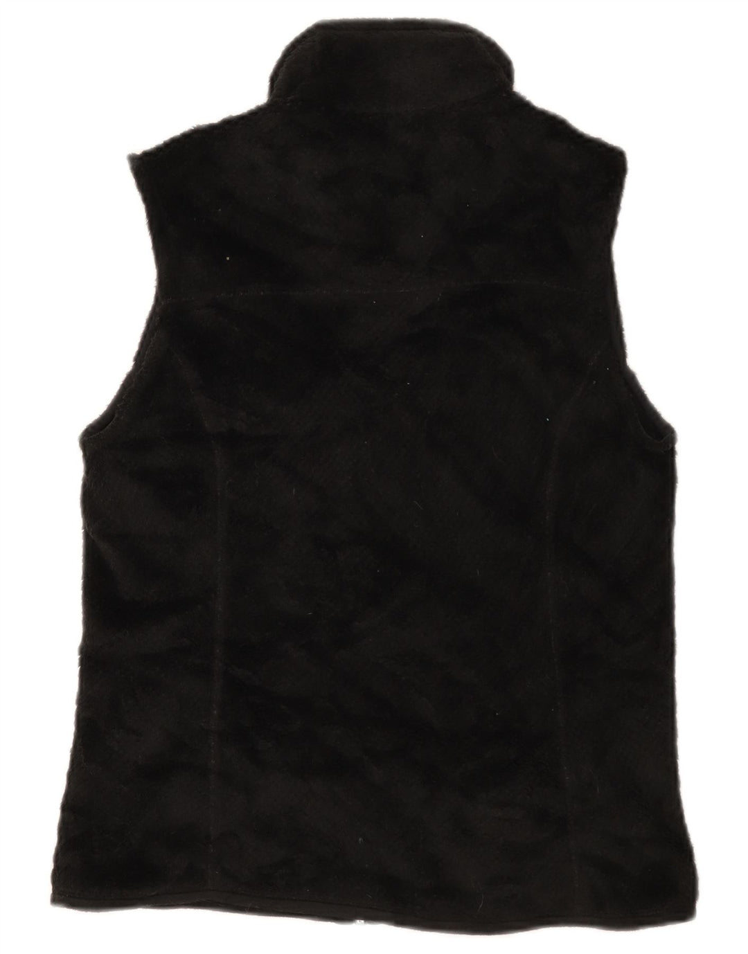 Patagonia Womens Fleece Gilet UK 12 Médio Preto Poliéster