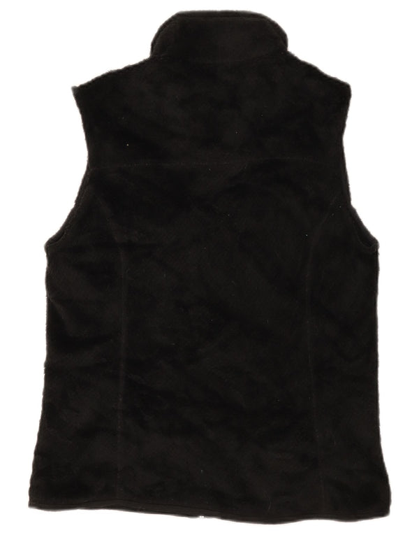 Patagonia Womens Fleece Gilet UK 12 Médio Preto Poliéster