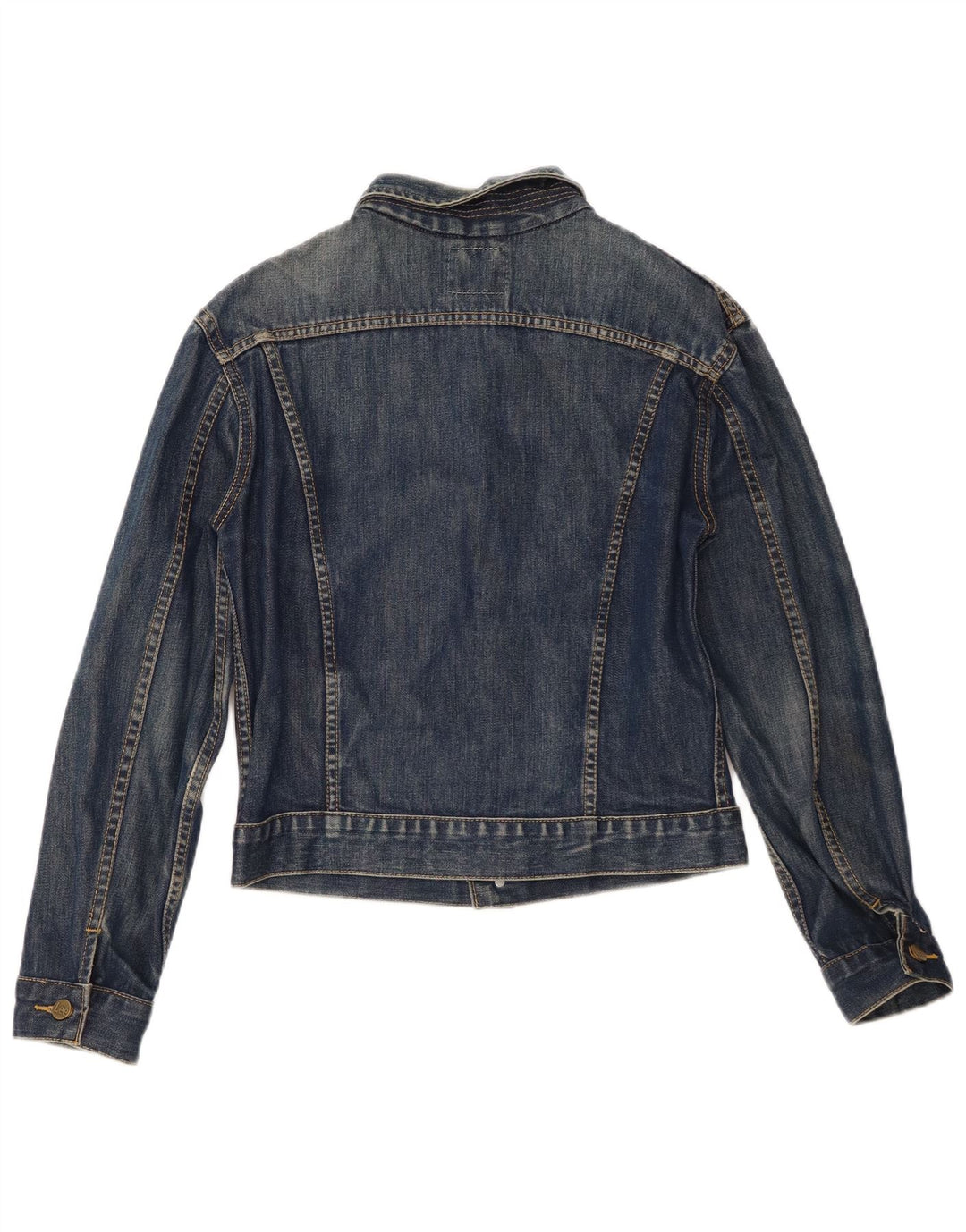 Jaqueta jeans feminina Lee UK 14 grande algodão azul