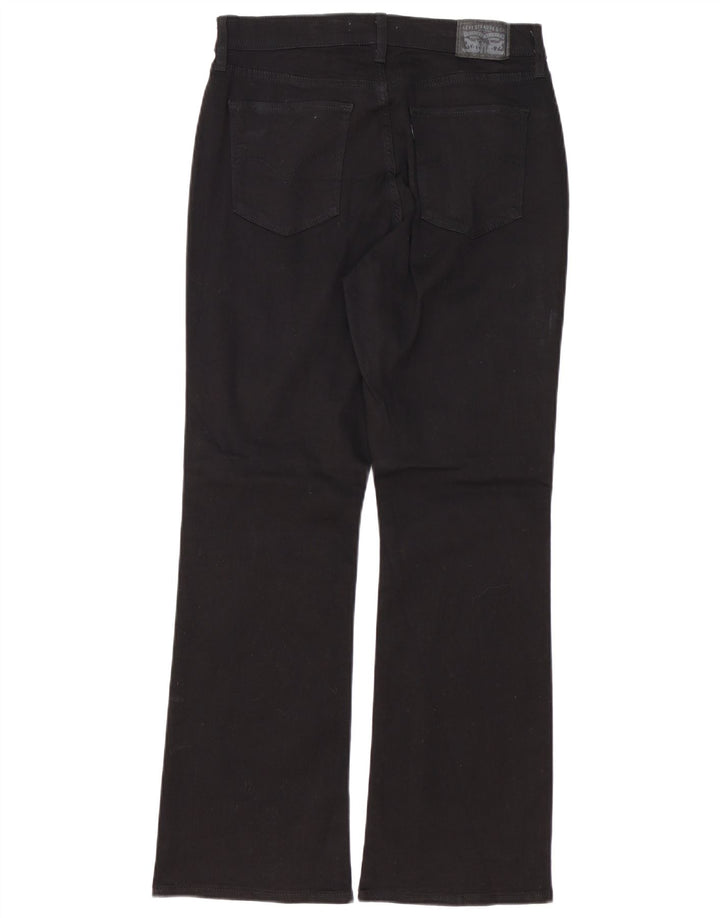 Jeans feminino clássico bootcut LEVI'S US 8 médio W30 L29 algodão preto