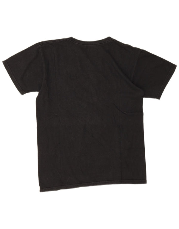Camiseta masculina Hard Rock Cafe New York com estampa gráfica pequena de algodão preto