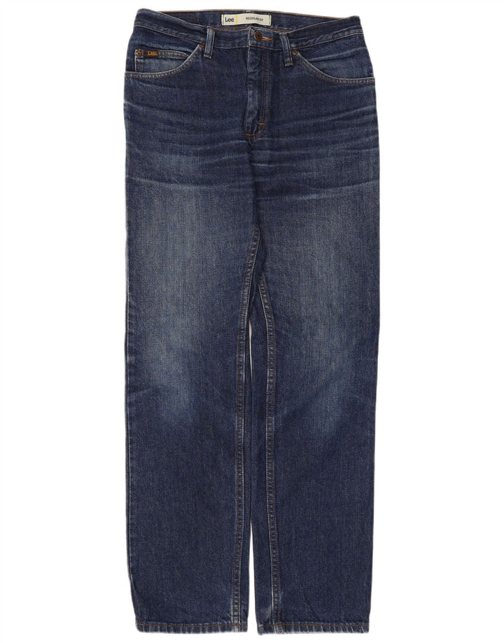 Calça jeans reta masculina Lee Regular Fit W30 L32 algodão azul