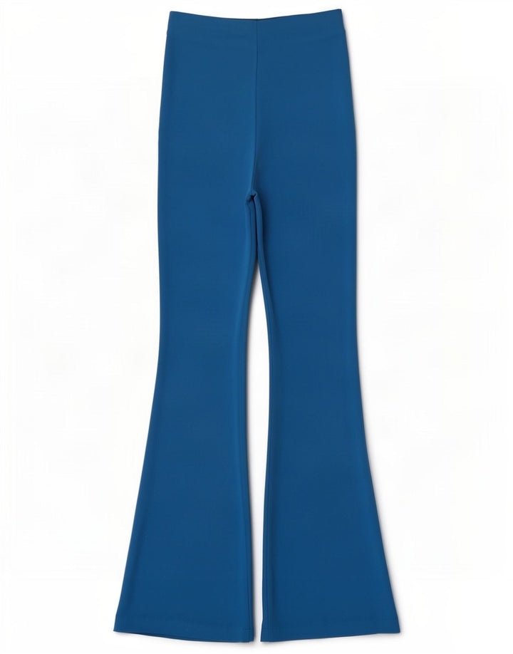 Zara Womens Flare Calças de treino Reino Unido 8 Pequeno Azul