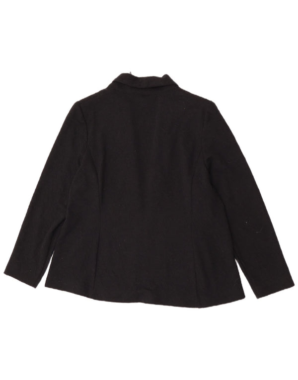 Jaqueta Blazer aberta feminina Marks & Spencer Reino Unido 20 2XL poliéster preto