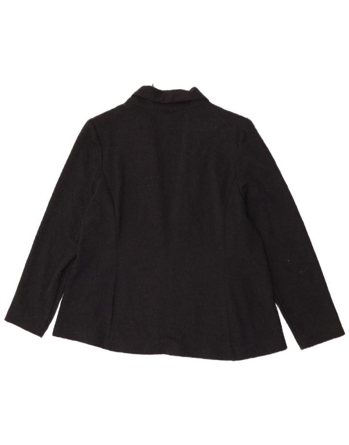 Jaqueta Blazer aberta feminina Marks & Spencer Reino Unido 20 2XL poliéster preto