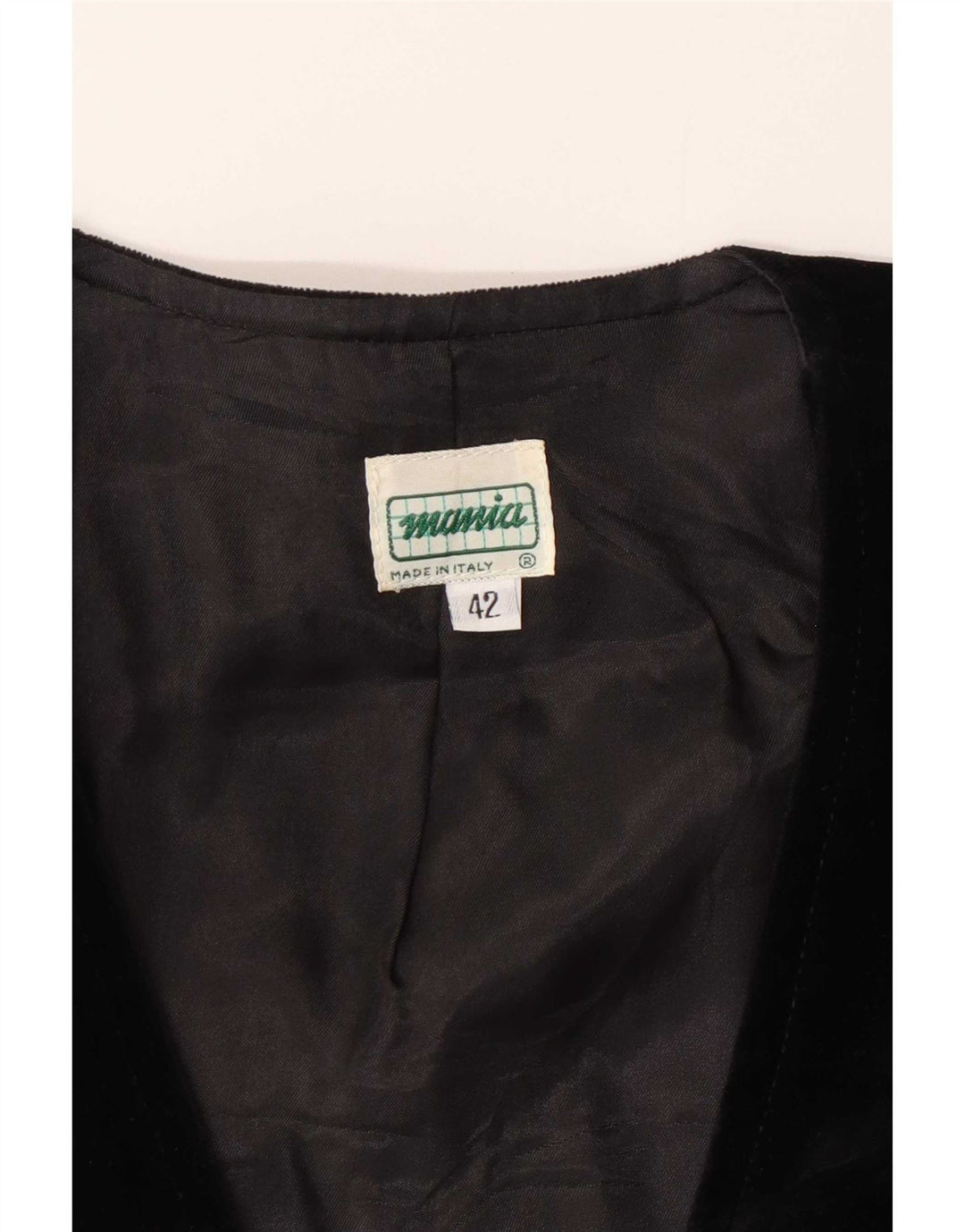 Bolero feminino vintage com peito duplo de veludo IT 42 médio preto