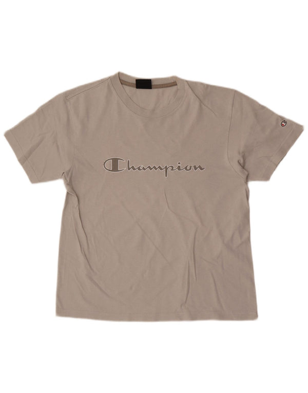 Campeão Mens Graphic T-Shirt Top Pequeno Cinza
