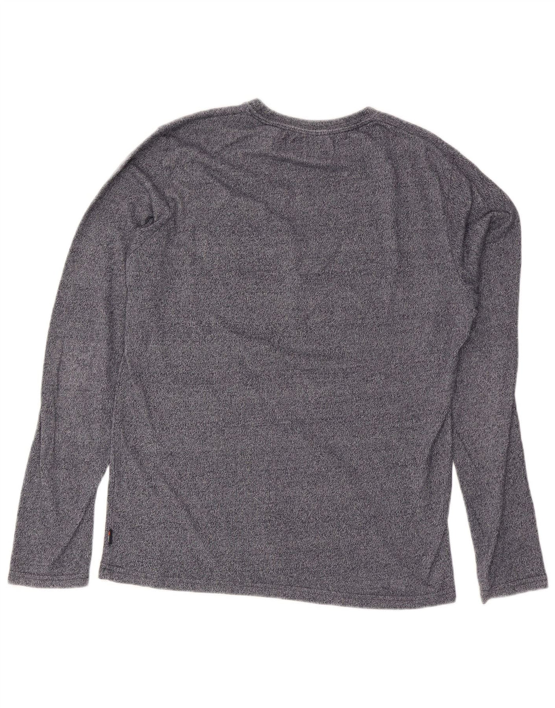 Top gráfico masculino Superdry manga comprida grande cinza manchado