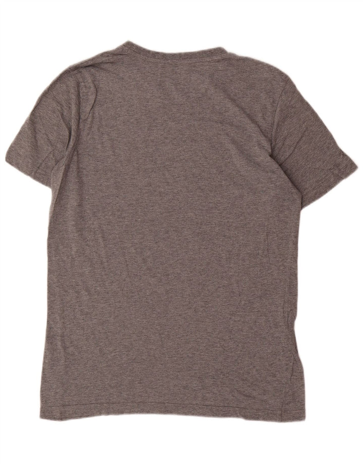 Camiseta masculina PUMA com estampa gráfica pequena de algodão cinza