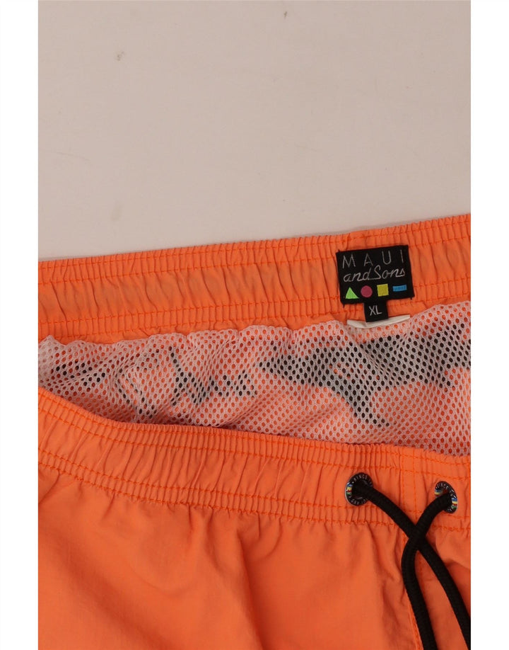 Shorts de natação masculino Maui and Sons XL laranja