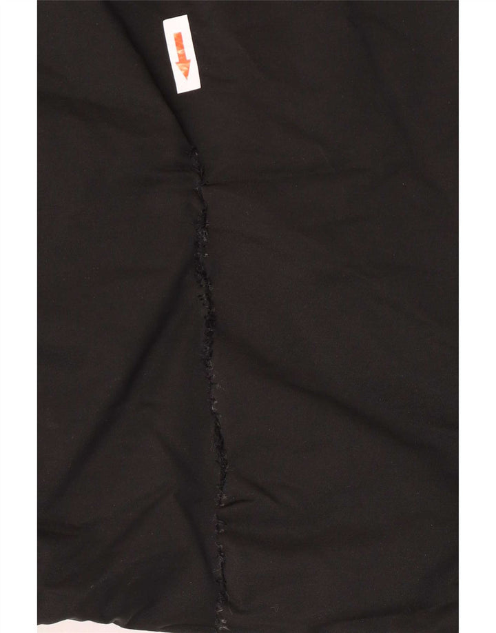 Zara Womens Hooded Parka Jacket UK 14 Médio Algodão Preto