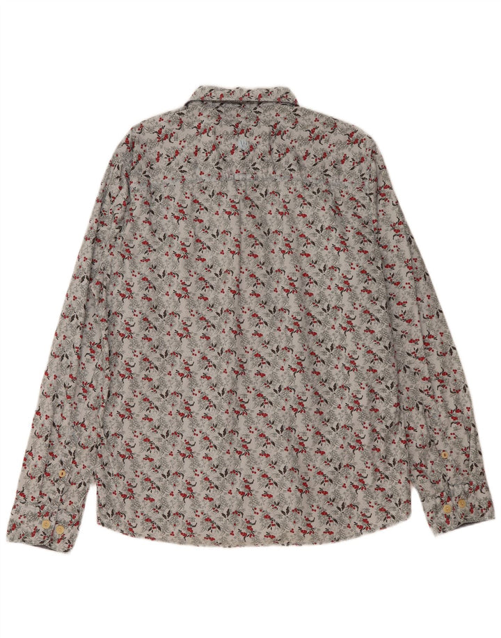 Camisa masculina Fat Face grande cinza floral
