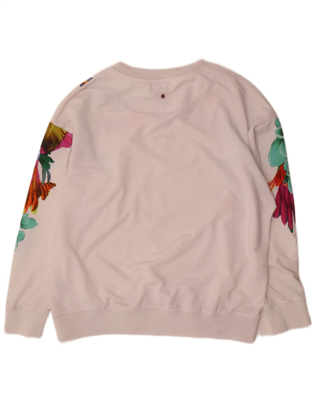 Moletom feminino Mistral Jumper UK 14 médio branco floral havaiano