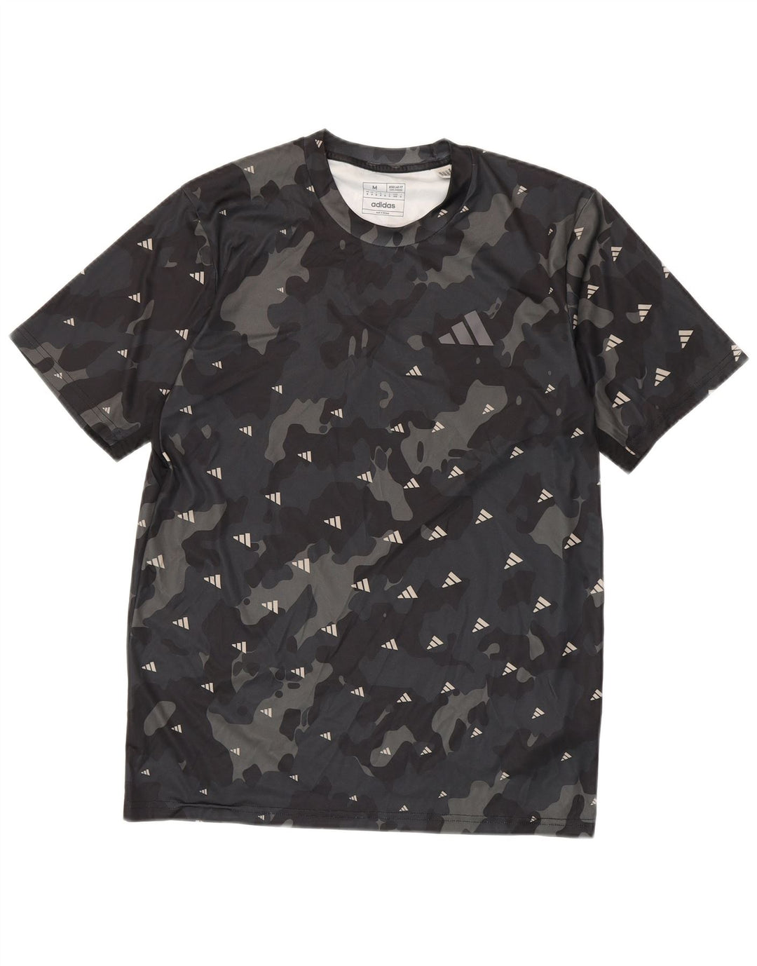 Camiseta Adidas Masculina Aeroready Graphic Top Médio Preto Camuflado Poliéster