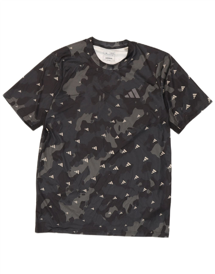 Camiseta Adidas Masculina Aeroready Graphic Top Médio Preto Camuflado Poliéster