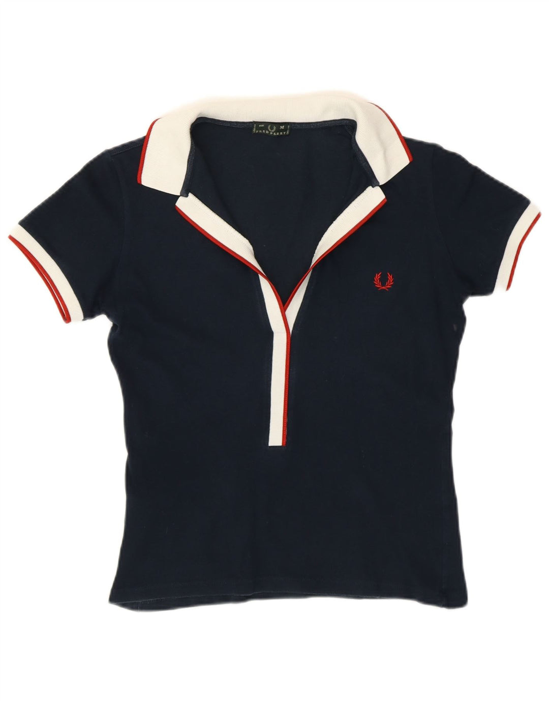 Camisa polo feminina FRED PERRY UK 12 azul marinho médio