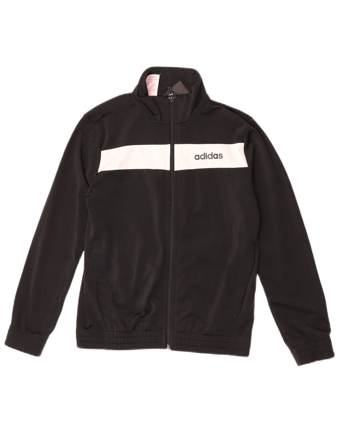 ADIDAS Meninos Treino Top Jaqueta 10-11 Anos Preto Colorblock Poliéster