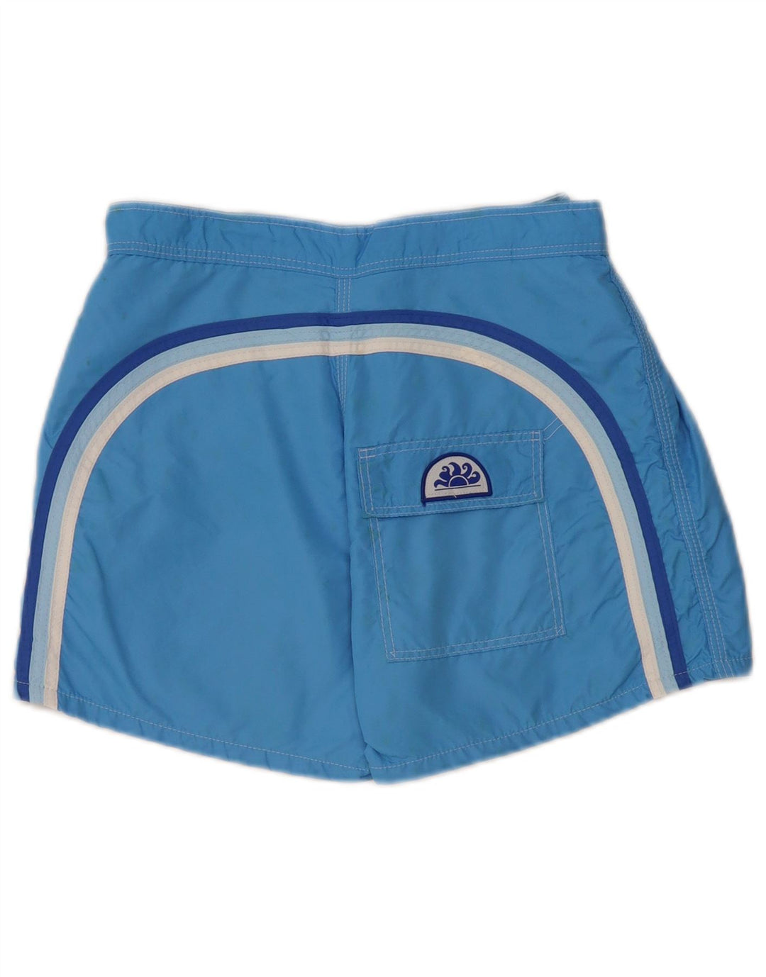 Shorts de natação masculino Sundek médio azul listrado nylon