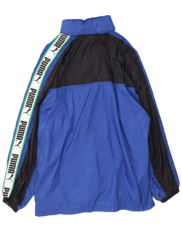 Jaqueta masculina Puma Graphic Loose Fit Rain UK 42 XL Azul Colourblock Poliamida