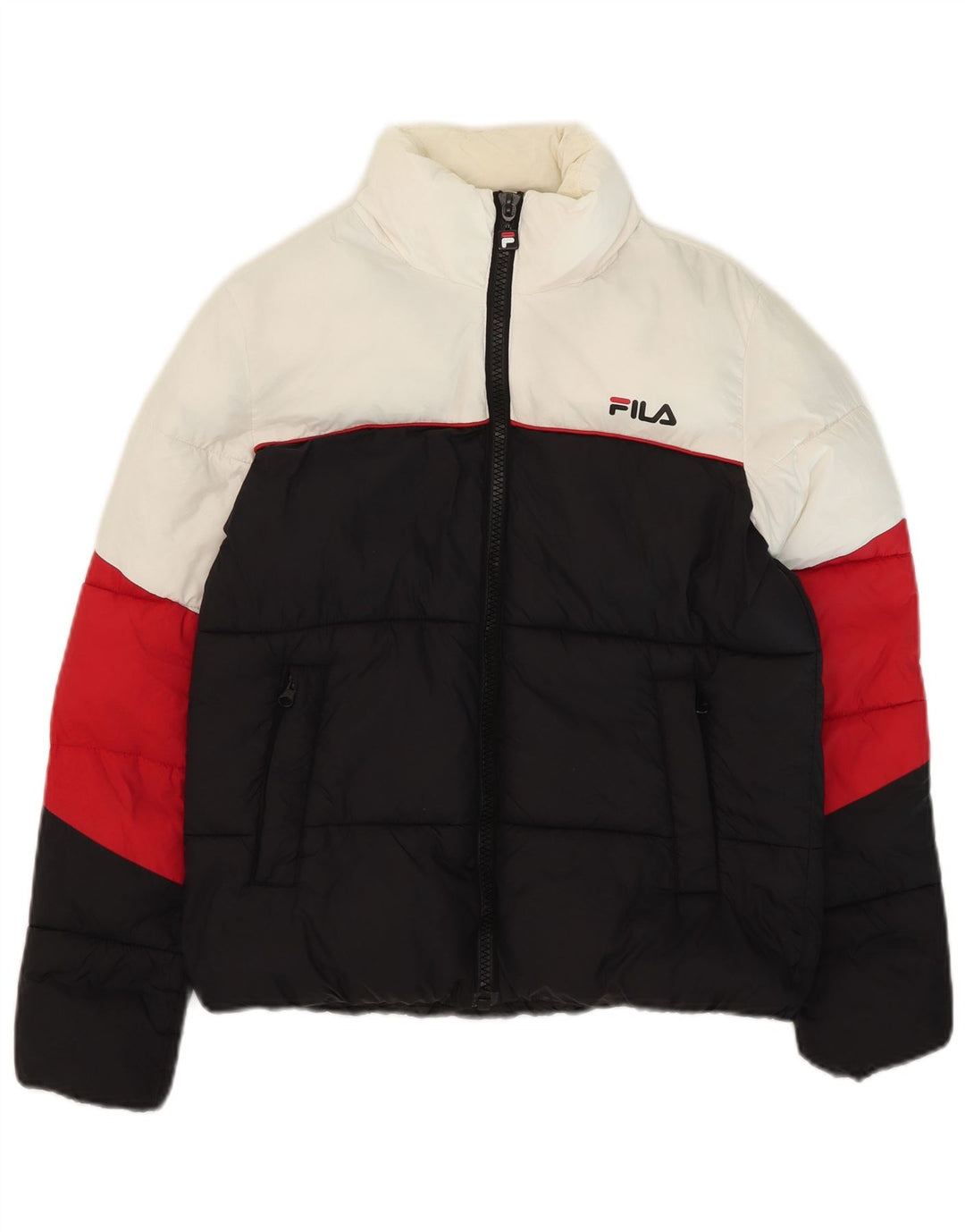 Jaqueta acolchoada com capuz Fila Boys 13-14 anos Multicolor Colourblock Nylon