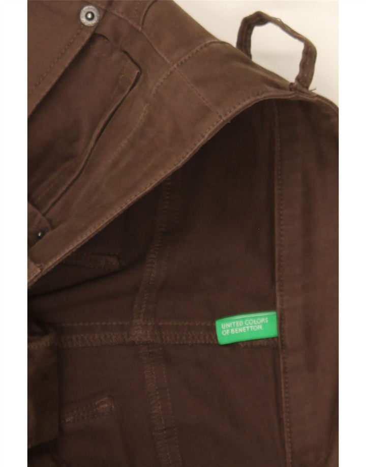 BENETTON Womens Straight Casual Trousers W28 L28 Brown Vintage Benetton and Second-Hand Benetton from Messina Hembry 